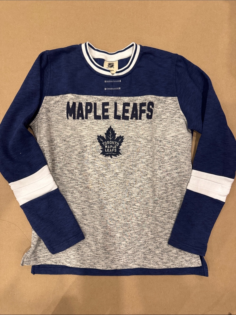NHL Toronto Maple Leafs Navy & Gray Youth 14/16 Sweatshirt